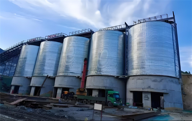 黑龙江螺旋卷板仓施工现场
